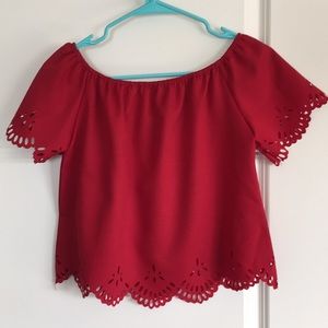 Fun cutout cropped shirt
